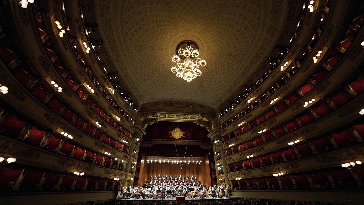 Le "Concert pour la paix" de la Scala, une collecte de fonds en faveur de l'Ukraine, à l'opéra La Scala de Milan.