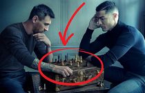 In what will likely be their final world cup performance, Ronaldo and Messi have been pictured playing an intense game of chess with each other