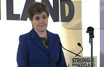 Die schottische Ministerpräsidentin Nicola Sturgeon bei ihrer Pressekonferenz in Edinburgh am 23.11.2022