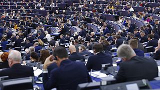 Imagen de los miembros del Parlamento Europeo durante la celebración del 70 aniversario