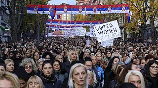 La manifestazione delle donne serbo-kosovare. (Mitrovica, 23.11.2022)
