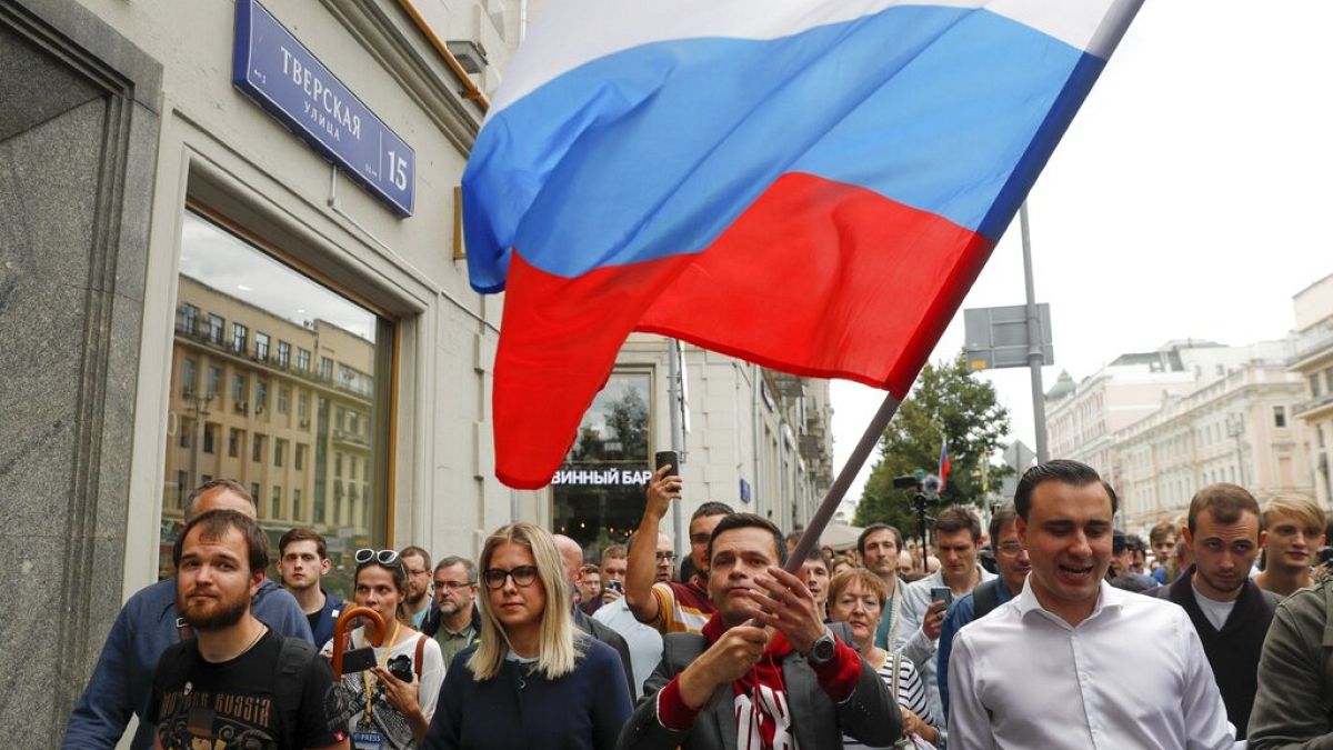 Manifestación en Rusia por la libertad de expresión. 