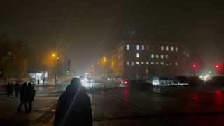 Kiev a oscuras tras los bombardeos rusos