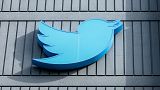 FILES- In this file photo taken on October 28, 2022, the Twitter logo outside their headquarters in San Francisco