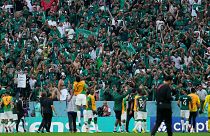 فرحة المنتخب السعودي عقب الفوز على الأرجنتين في مونديال قطر 2022