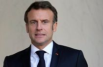 FILE: French President Emmanuel Macron at the Elysee Palace, in Paris, Thursday, Nov. 24, 2022.