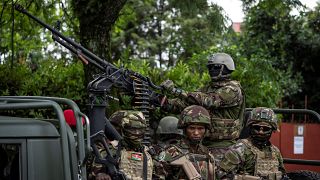 A kenyai hadsereg katonái Gomában, az M23 elleni koalíció részeként