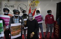 Protesta de los trabajadores de Amazon en la India