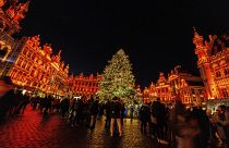 Karácsonyi készülődés a brüsszeli Grand Place-on