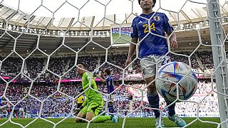 Η μπάλα καταληγει στα δίχτυα της Ιαπωνίας στην αναμέτρηση με την Κόστα Ρίκα για του Μουντιάλ του Κατάρ 2022