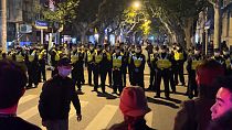 Represión policial de las protestas contra la política de "cero covid" en China