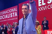 Pedro Sánchez clausura el 26º Congreso de la Internacional Socialista en Madrid.