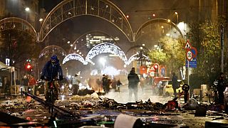 Des émeutes ont touché le centre-ville de la capitale belge, le 27 novembre 2022.