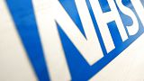 The logo of the NHS, the UK's public health care provider. 