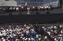 a mexikói elnök beszédet tart