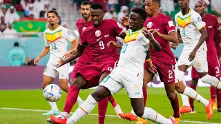 لقطة من مباراة قطر والسنغال