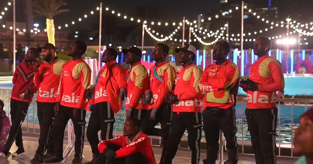 Ghana food delivery riders celebrate Qatar WC win