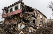 A house in downtown Kherson destroyed by a Russian shell on 25 November 