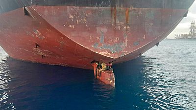 Stowaways survive 11 days on rudder of ship travelling from Nigeria to Canary Islands