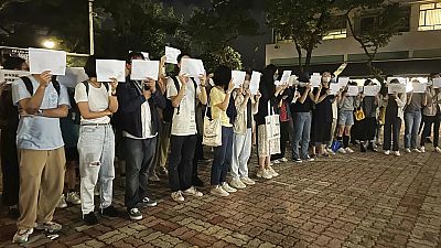 Protesta all'Università di Hong Kong. (28.11.2022)