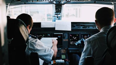 Commercial flights normally have two pilots in the cockpit in case one falls ill. 
