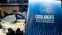 A document entitled "Catalangate, democracy under surveillance" showed by Catalan independentist members of European Parliament