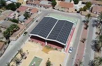 Panneaux solaires installés dans le village d'El Realengo (Espagne) 