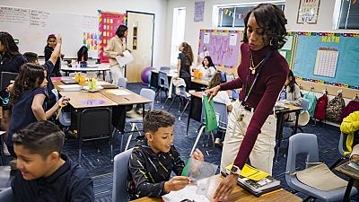  Alexxa Martinez, in her classroom in Nevitt Elementary School, in Phoenix, Arizona, on October 26, 2022.