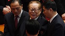 Jiang Zemin le 24 octobre 2017, lors du Congrès du Parti communiste chinois à Pékin (Chine).