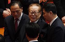 Jiang Zemin le 24 octobre 2017, lors du Congrès du Parti communiste chinois à Pékin (Chine).