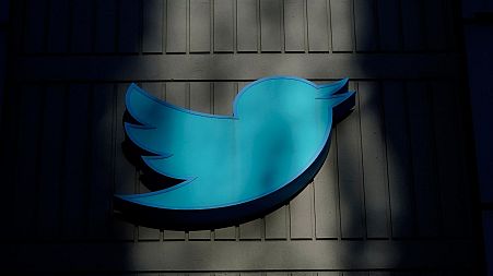 A sign at Twitter headquarters is shown in San Francisco, Friday, Nov. 18, 2022.