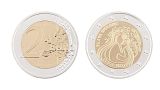 New two-euro coins introduced in Estonia with a design supporting Ukraine