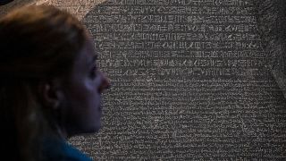 La pierre de Rosette au British Museum à Londres (Angleterre) - 11.10.2022