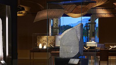 Rosetta Stone, the centrepiece of "Hieroglyphs unlocking ancient Egypt," celebrating the 200th anniversary of the stone's decipherment