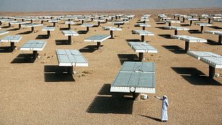صورة أرشيفة لمشروع للطاقة الشمسية في السعودية
