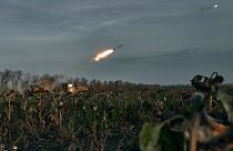 Ataque en el frente de la guerra en Ucrania