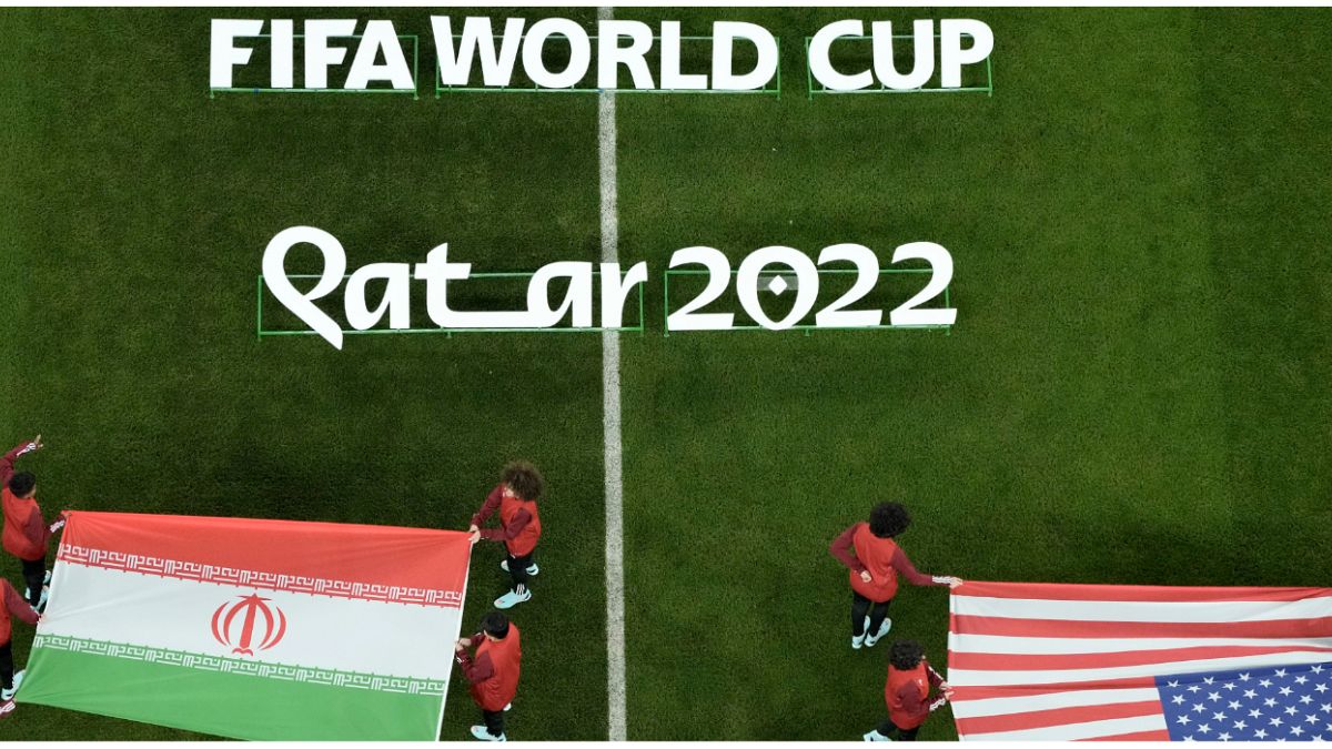 من مباراة إيران أمام أمريكا في كأس العالم 2022