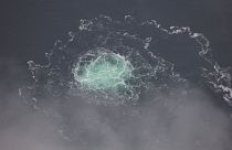 تصویر تهیه شده توسط گارد ساحلی سوئد از نشست گاز از خط لوله نورد استریم ۲، چهارشنبه، ۲۸ سپتامبر ۲۰۲۲