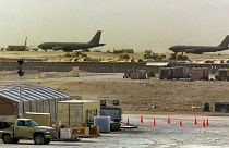 Archív fotó: amerikai katonai gépek a dohai légi támaszponton