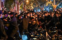 Çin'deki halk protestolarından bir kare