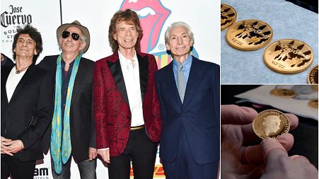 The Rolling Stones, from left, Ronnie Wood, Keith Richards, Mick Jagger and Charlie Watts attend the opening night party for "Exhibitionism" in New York on Nov. 15, 2016.