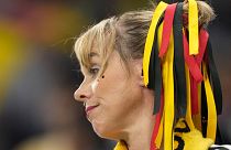 Germany's supporters react at the end of the World Cup group E soccer match between Costa Rica and Germany at the Al Bayt Stadium in Al Khor, Qatar, Friday, Dec. 2, 2022