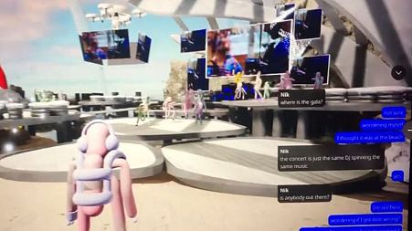 Screenshot of the EU's metaverse party taken from Vince Chadwick Twitter