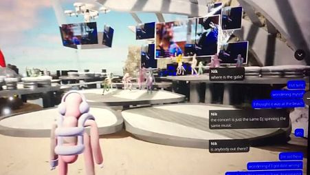 Screenshot of the EU's metaverse party taken from Vince Chadwick Twitter