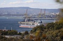 An oil tanker moored at the Sheskharis complex, part of Chernomortransneft JSC, a subsidiary of Transneft PJSC, in Novorossiysk, Russia