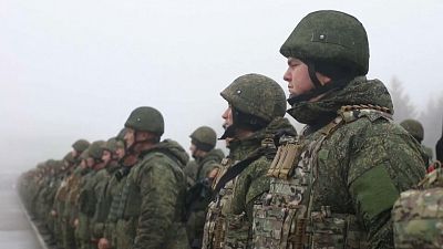 Soldados rusos movilizados en la región de Stavropol