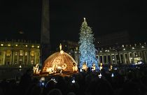 A view of St. Peter's Square following the Christmas tree and nativity scene lighting ceremony at the Vatican