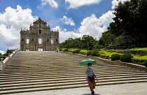 Fachada da Igreja da Madre de Deus, também conhecida como Igreja de São Paulo em Macau. "Ex-líbris" da cidade