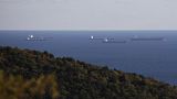 Нефтяные танкеры близ Новороссийска