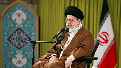 Supreme Leader Ayatollah Ali Khamenei speaks during a meeting with a group of Basij paramilitary force in Tehran, Iran, Saturday, Nov. 26, 2022.